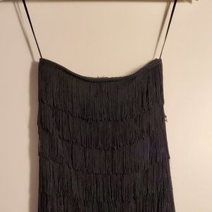 Black fringe dress